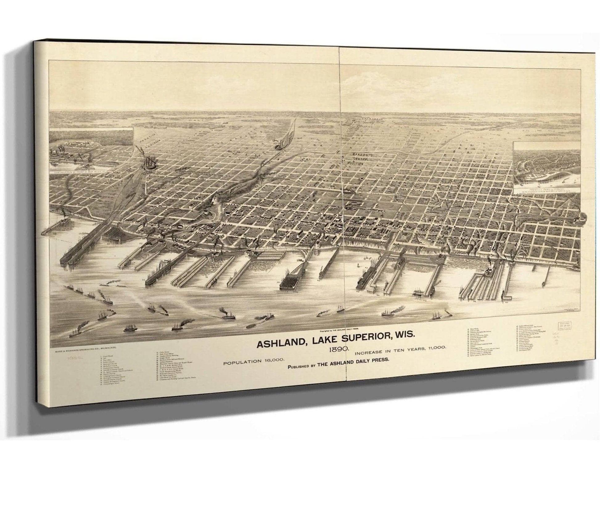 Ashland Lake Superior Wis 1890  State Of Wisconsin