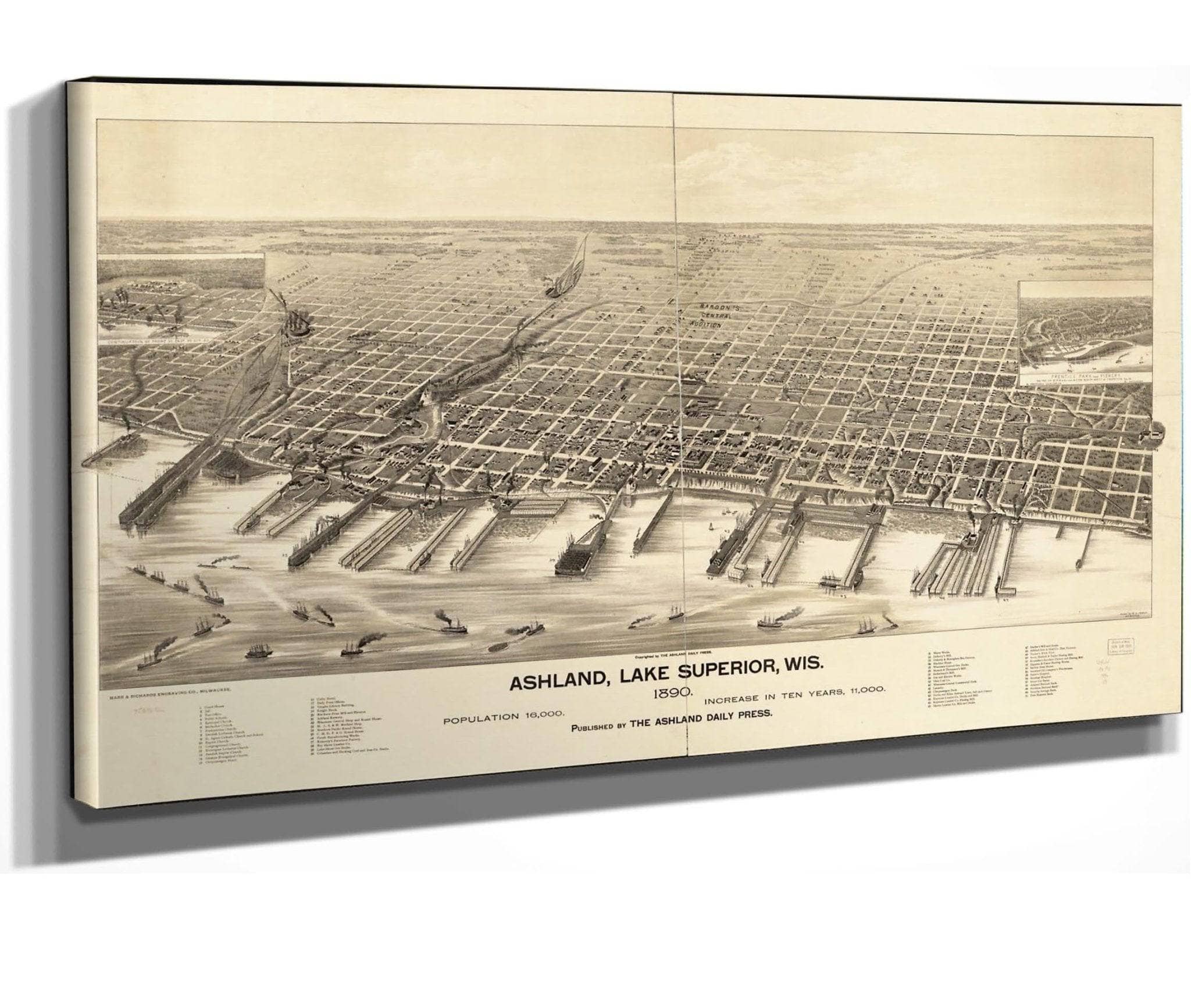 Ashland Lake Superior Wis 1890  State Of Wisconsin