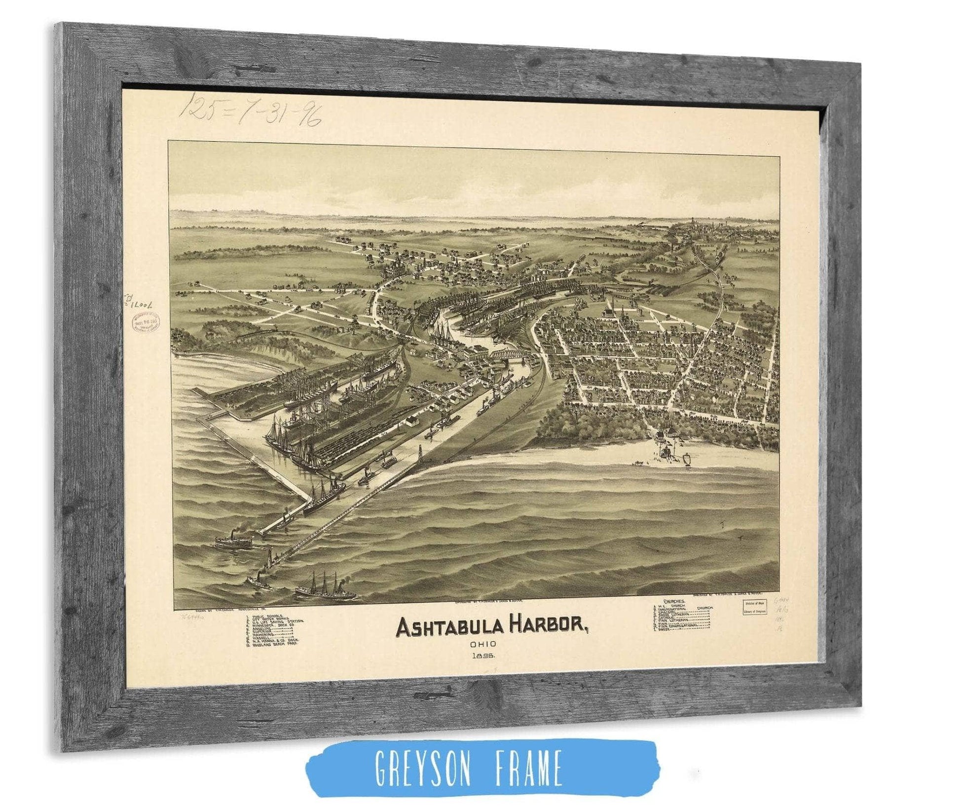 Ashtabula Harbor Ohio 1896 State of Ohio
