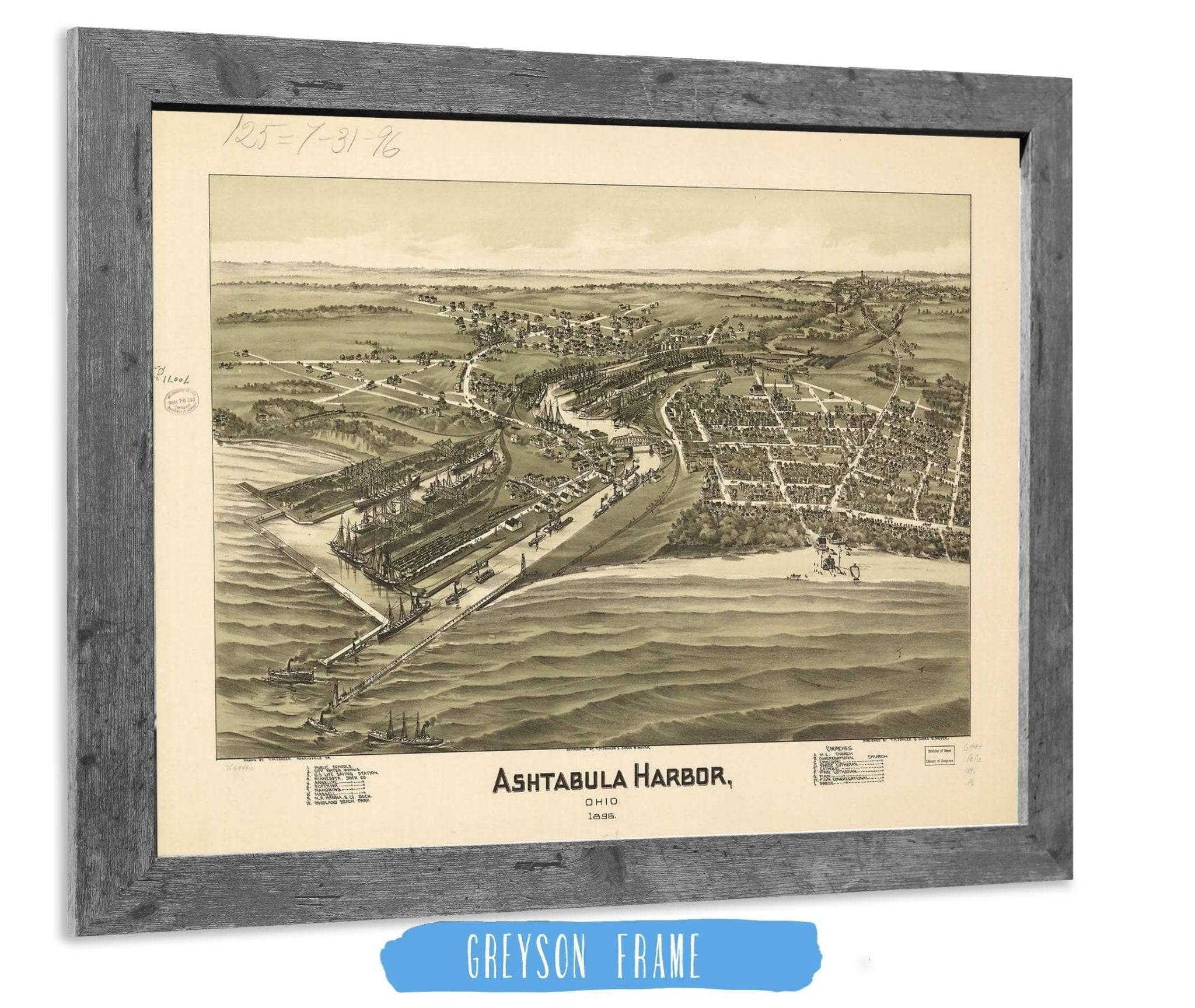 Ashtabula Harbor Ohio 1896 State of Ohio