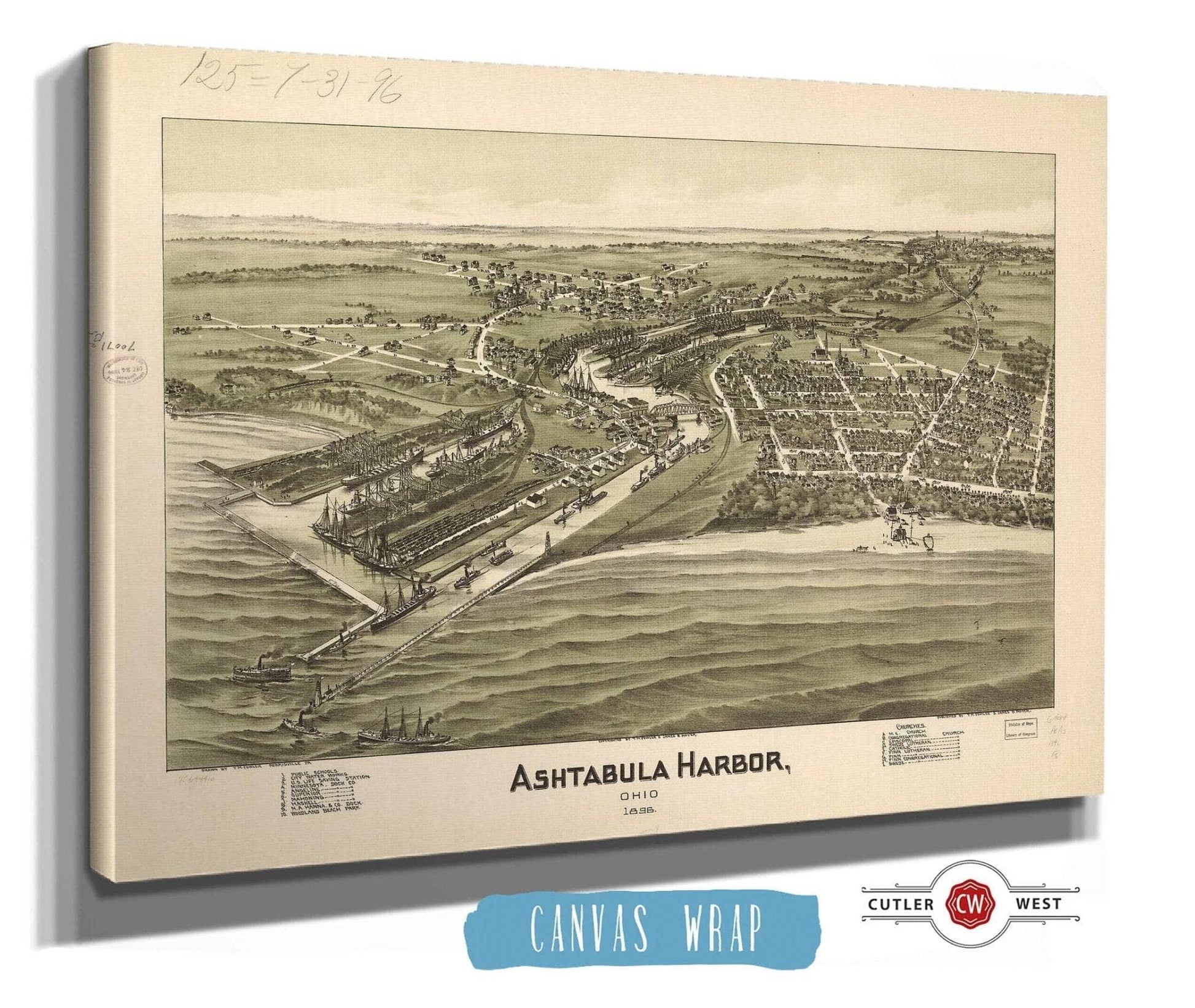 Ashtabula Harbor Ohio 1896 State of Ohio