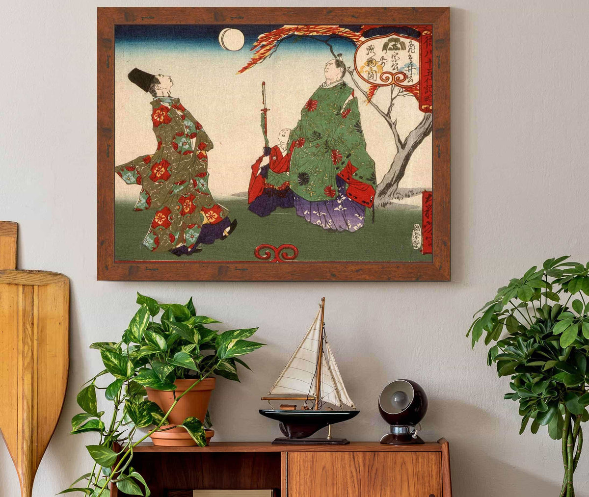 Asukai Masanori Teaching Tokugawa Yoshimune To Play Kemari by Tsukioka Yoshitoshi