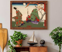 Asukai Masanori Teaching Tokugawa Yoshimune To Play Kemari by Tsukioka Yoshitoshi