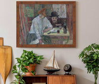 At The Cafe La Mie About by Henri De Toulouse Lautrec