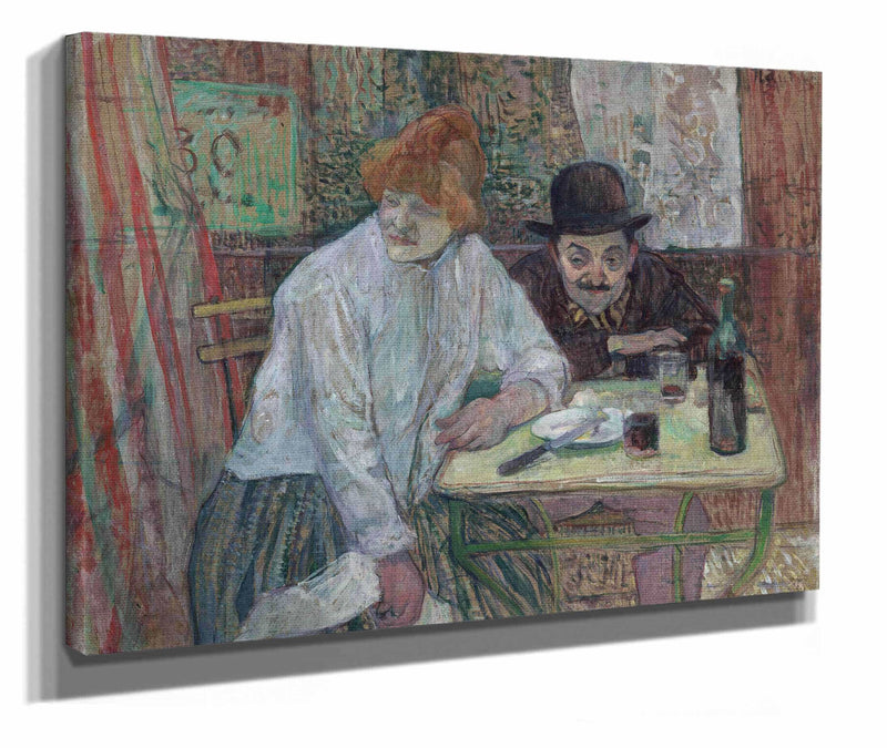 At The Cafe La Mie About by Henri De Toulouse Lautrec