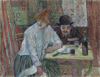 At The Cafe La Mie About by Henri De Toulouse Lautrec