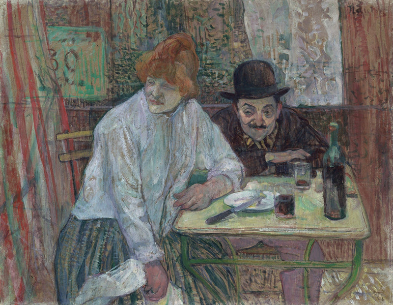 At The Cafe La Mie About by Henri De Toulouse Lautrec