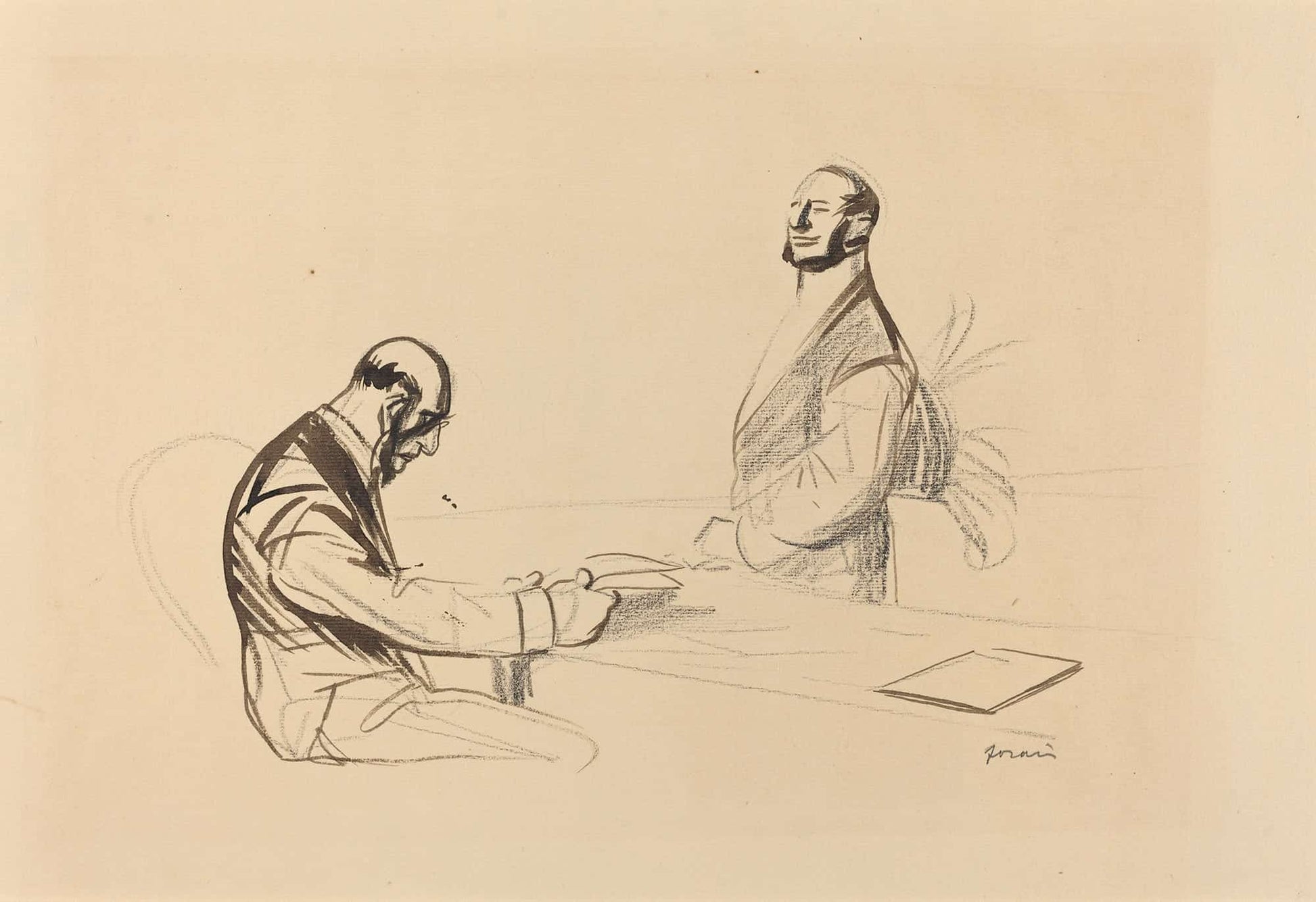 At The Conference Ii by Jean Louis Forain