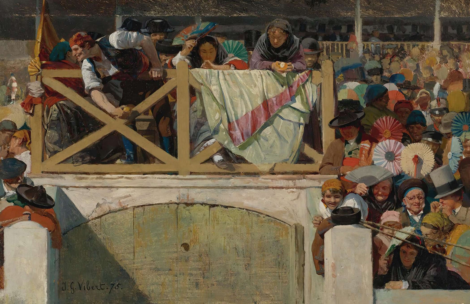 At The Corrida by Jehan Georges Vibert