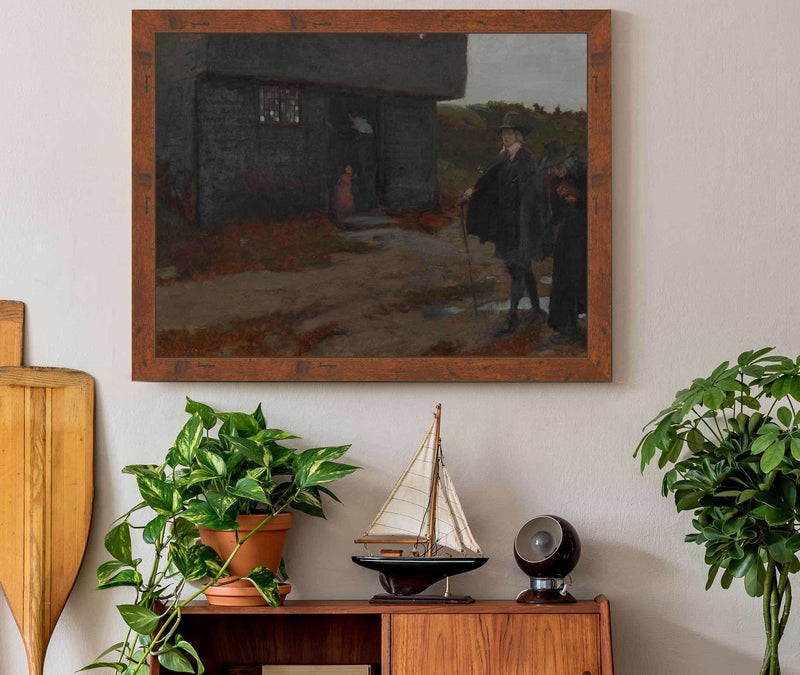 At The Cottage Door Th Century New England Scene  by Edwin Austin Abbey