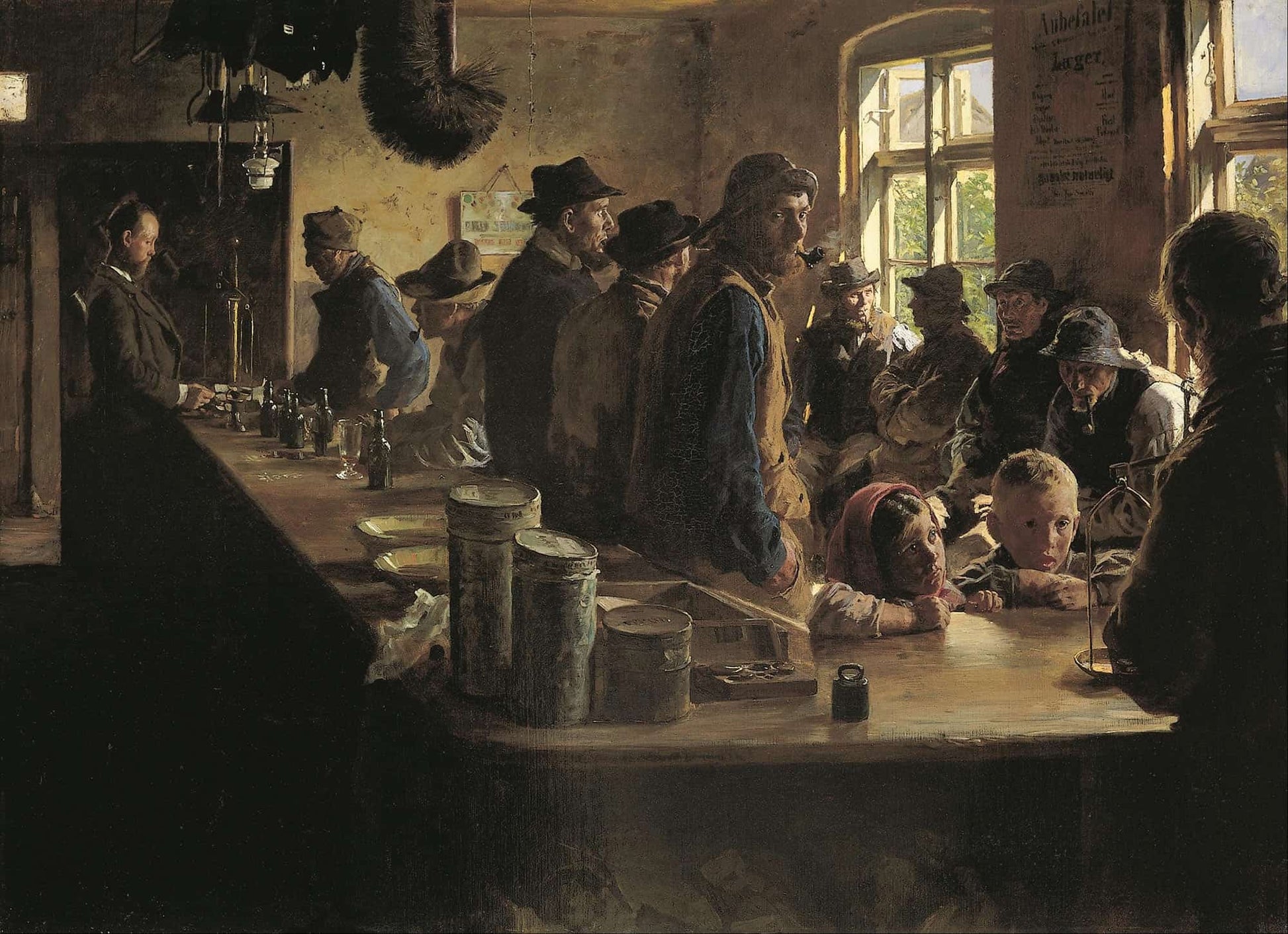 At The Grocery Store When There Is No Fishing by Peder Severin Kroyer