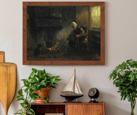 At The Hearth by Jozef Israels