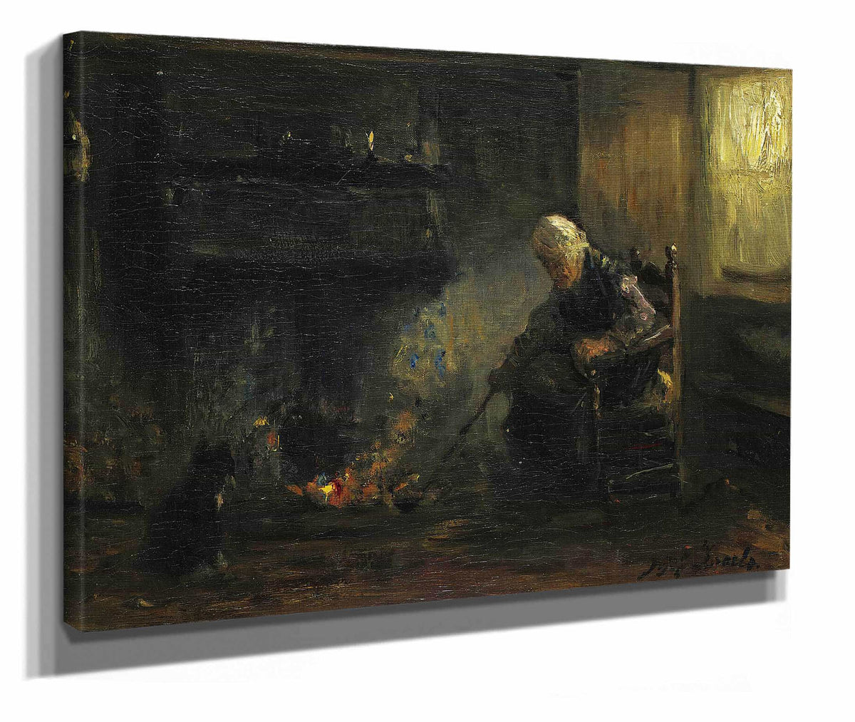 At The Hearth by Jozef Israels