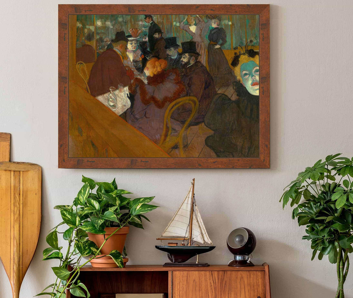 At The Moulin Rouge by Henri De Toulouse Lautrec