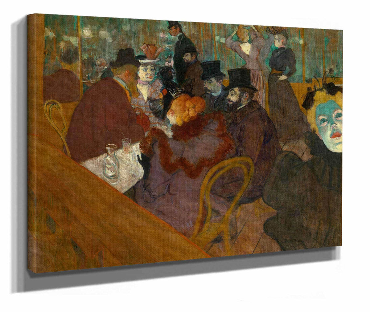 At The Moulin Rouge by Henri De Toulouse Lautrec