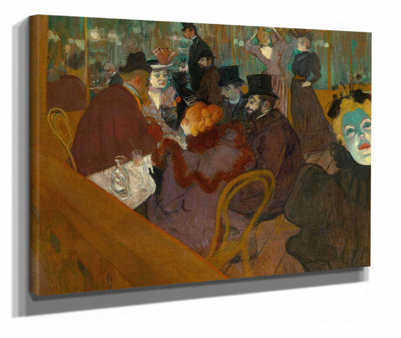 At The Moulin Rouge by Henri De Toulouse Lautrec
