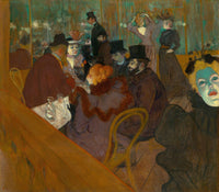 At The Moulin Rouge by Henri De Toulouse Lautrec