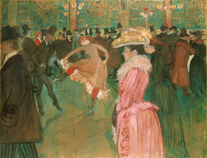 At The Moulin Rouge The Dance by Henri De Toulouse Lautrec