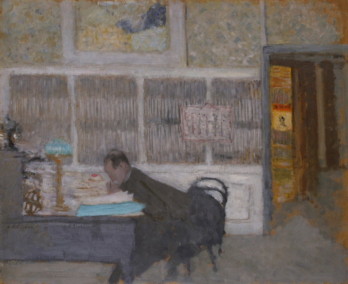At The Revue Blanche Portrait Of Felix Feneon by Edouard Vuillard