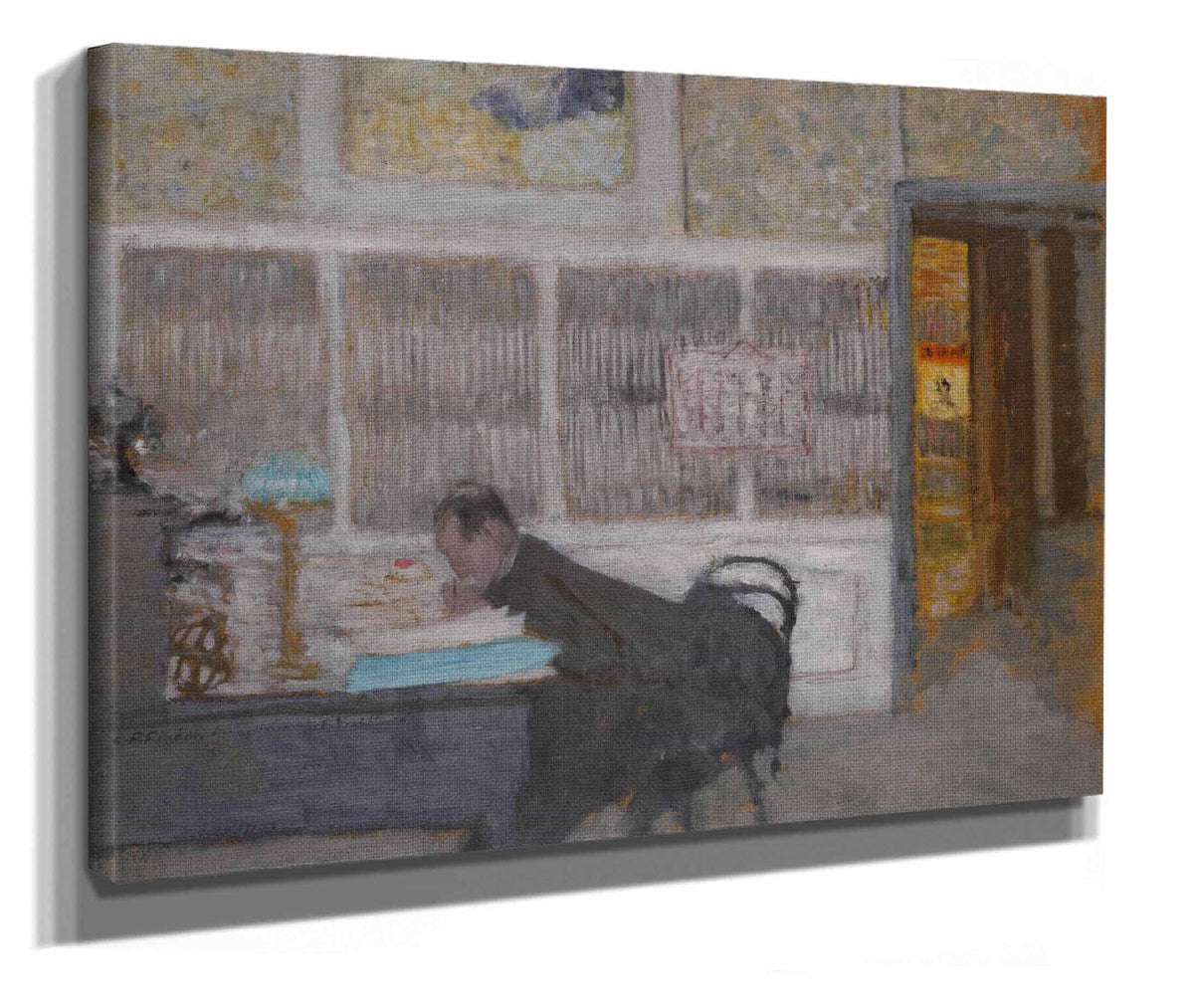 At The Revue Blanche Portrait Of Felix Feneon by Edouard Vuillard