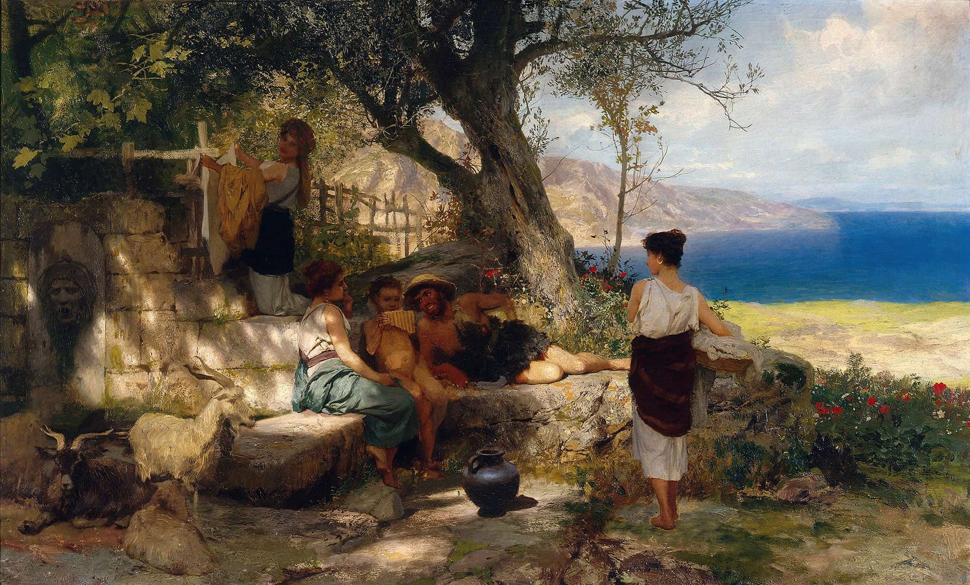 At The Spring Well by Henryk Siemiradzki