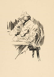 At The Table Study by Arnold Peter Weisz Kubincan