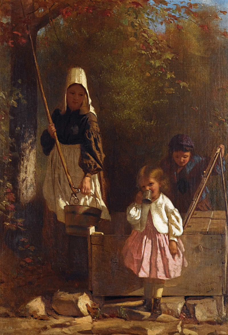 At The Well by John George Brown