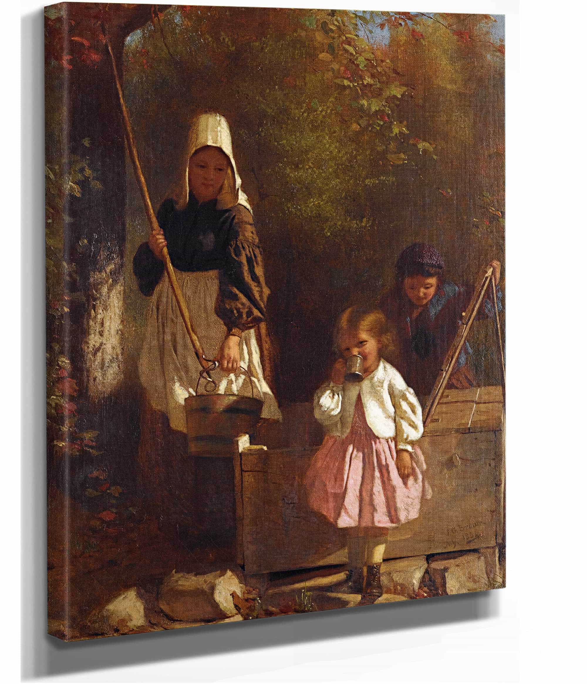 At The Well by John George Brown