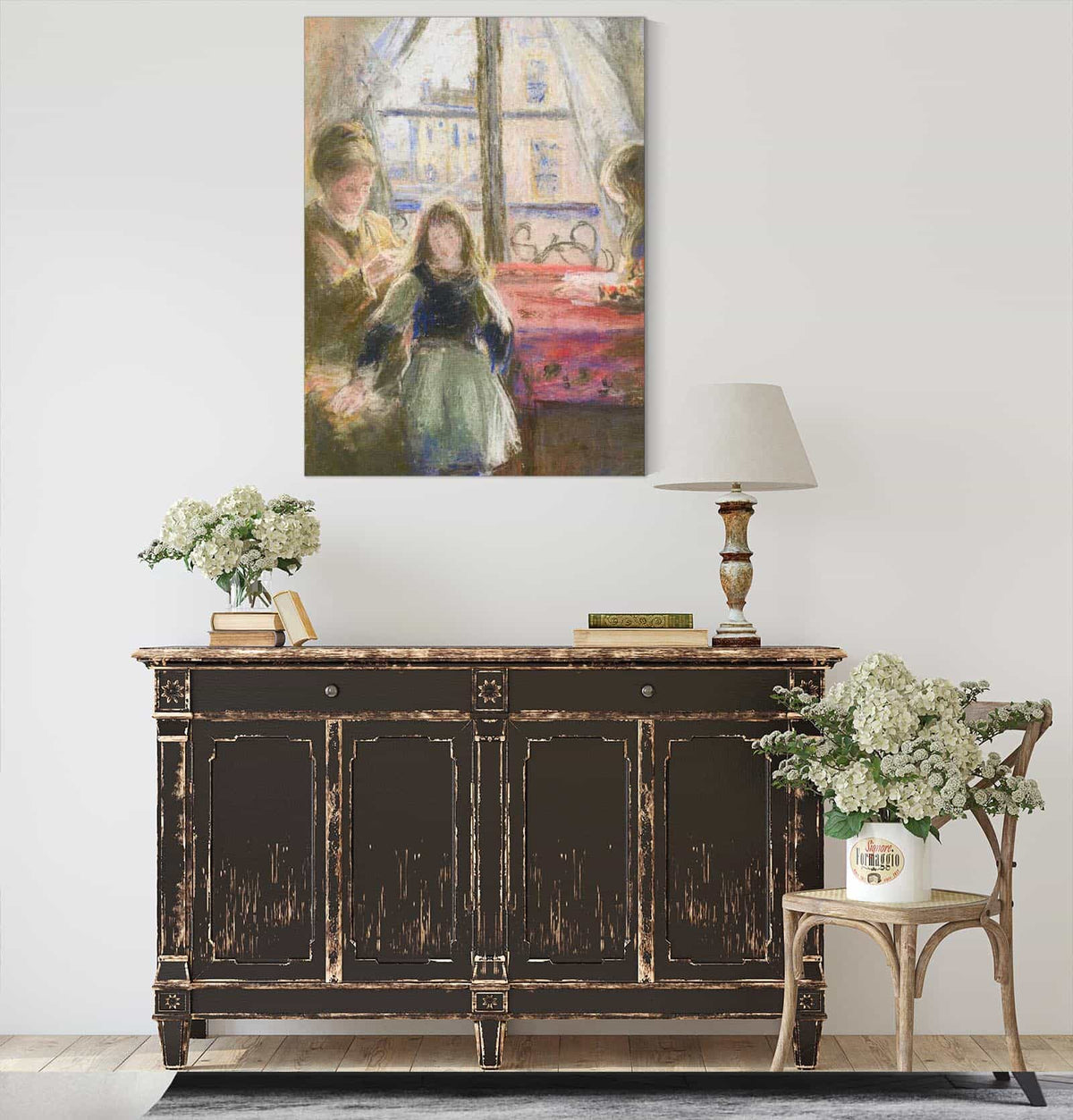 At The Window Rue Des Trois Freres   by Camille Pissarro