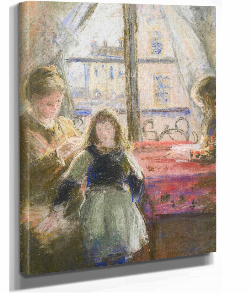 At The Window Rue Des Trois Freres   by Camille Pissarro