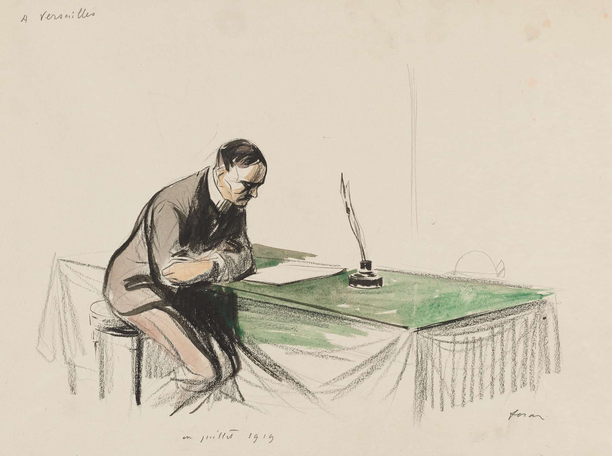 At Versailles July by Jean Louis Forain