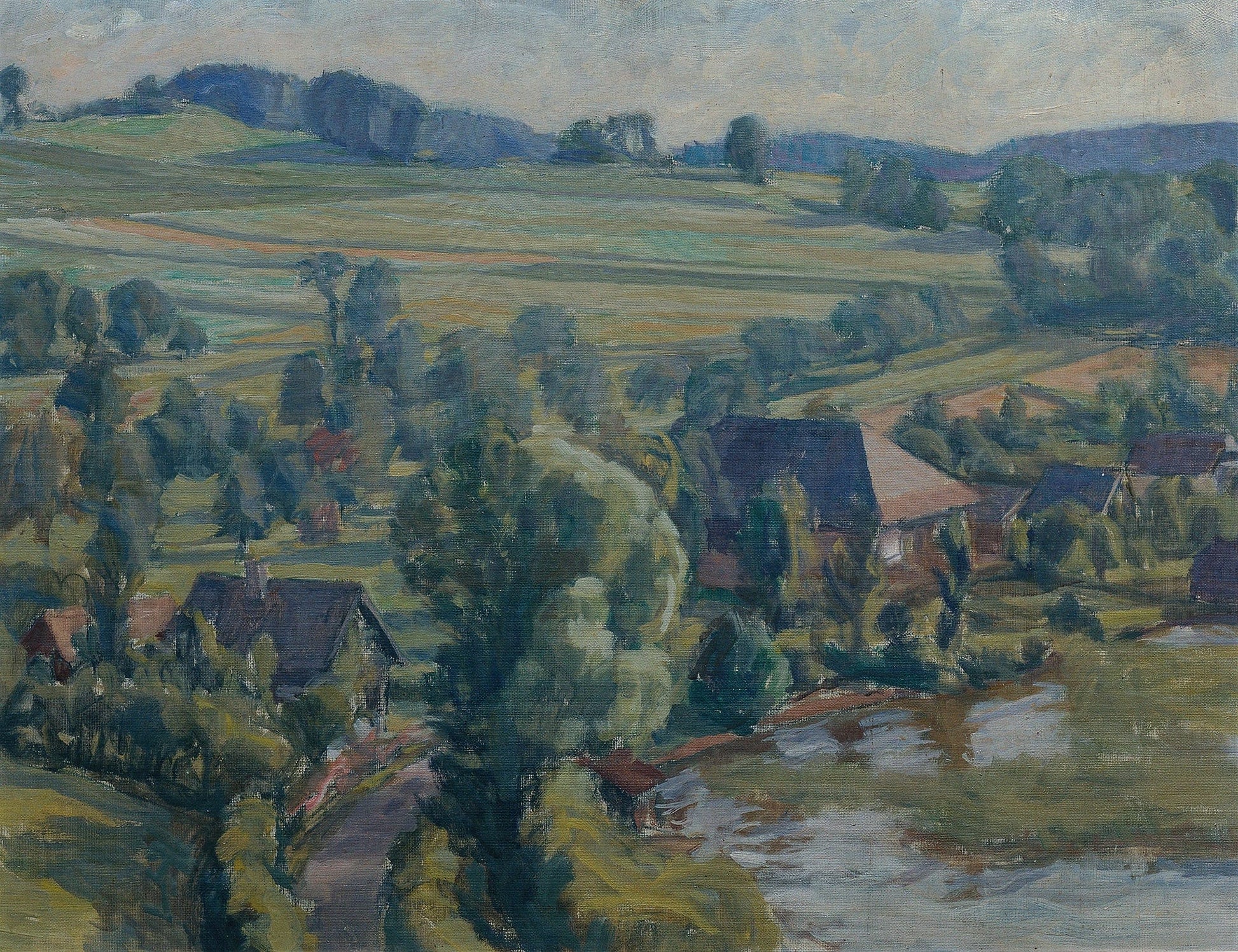 Atterseelandschaft Bei Unterbuchberg by Walther Gamerith