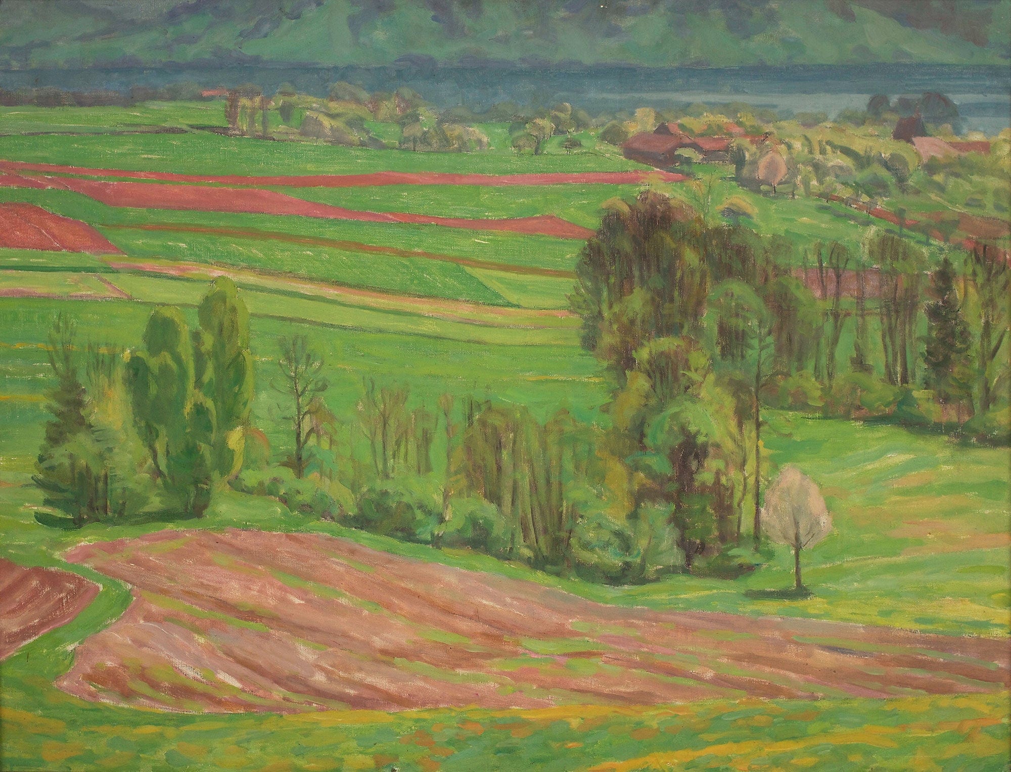 Atterseelandschaft Im Fruhling by Walther Gamerith