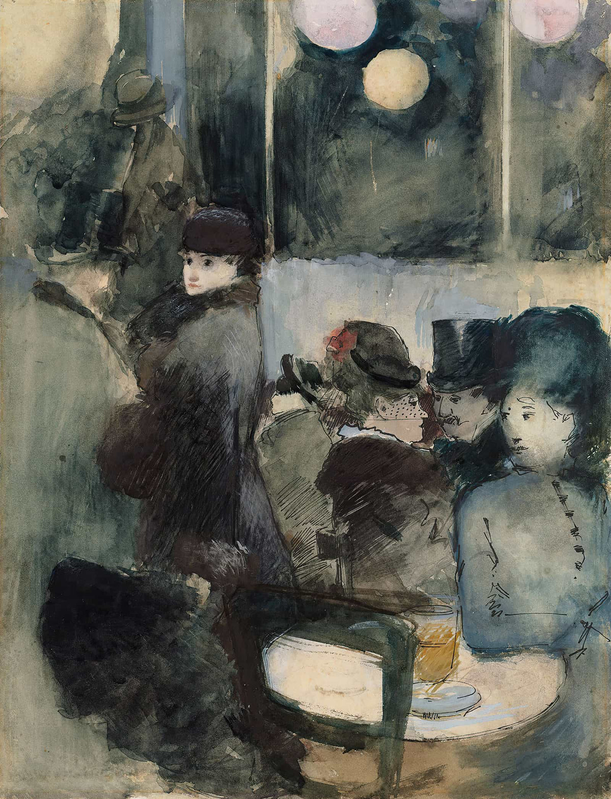 Au Cafe by Jean Louis Forain