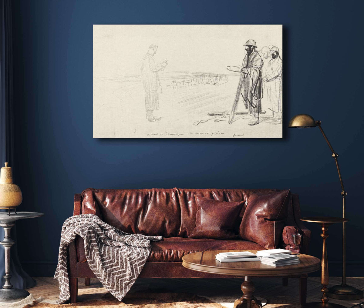 Au Front De Champagne Les Dernieres Prieres by Jean Louis Forain