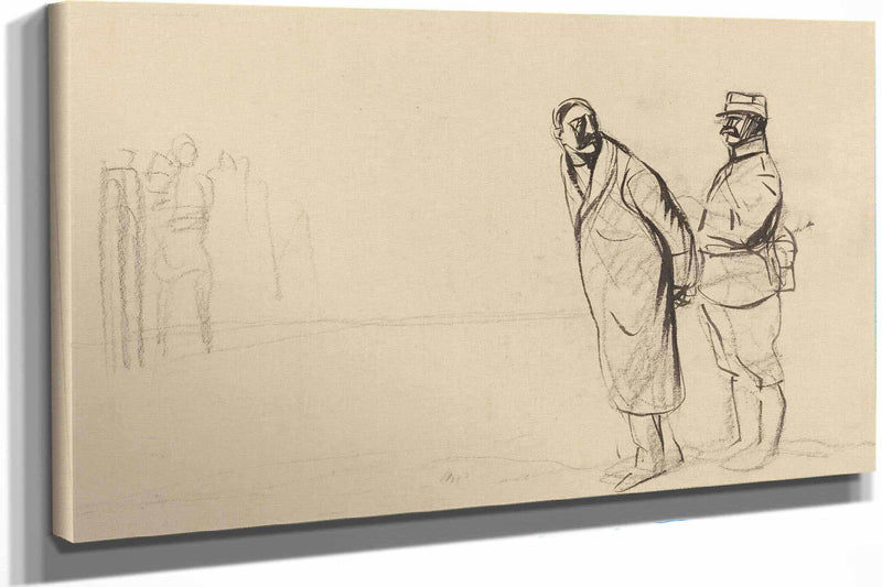 Au Front De Vincennes Bolo Pacha by Jean Louis Forain