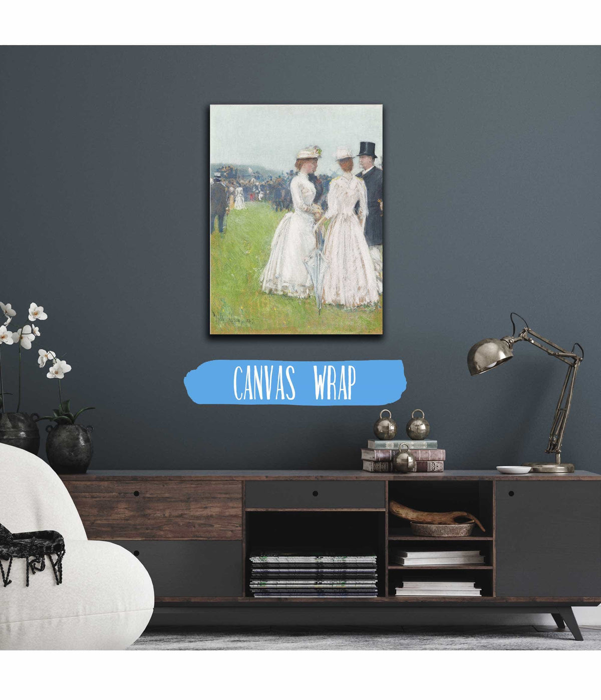 Au Grand Prix De Paris At The Grand Prix De Paris by Childe Hassam