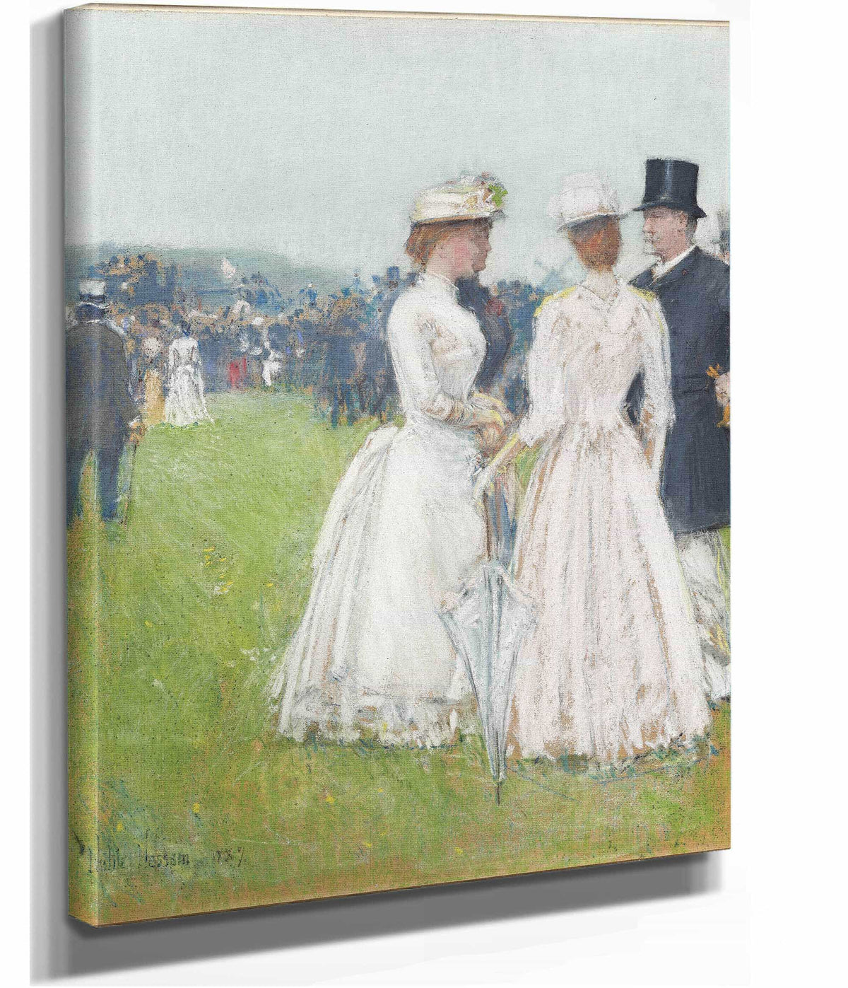 Au Grand Prix De Paris At The Grand Prix De Paris by Childe Hassam