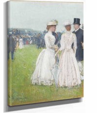 Au Grand Prix De Paris At The Grand Prix De Paris by Childe Hassam