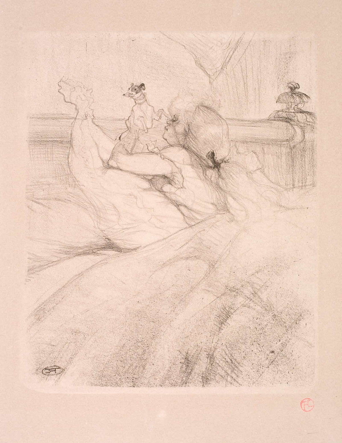 Au Lit  by Henri De Toulouse Lautrec