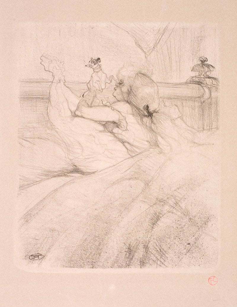Au Lit  by Henri De Toulouse Lautrec