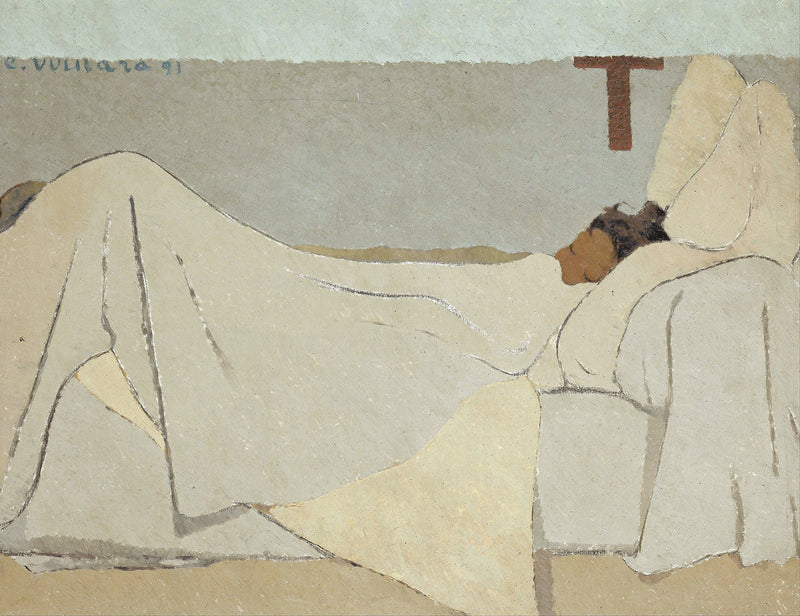 Au Lit In Bed by Edouard Vuillard