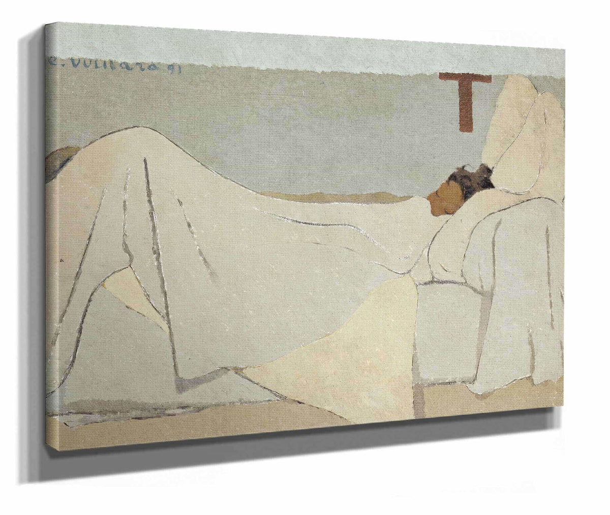 Au Lit In Bed by Edouard Vuillard