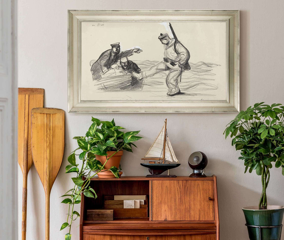 Au Piree Le Depart Des Boches by Jean Louis Forain