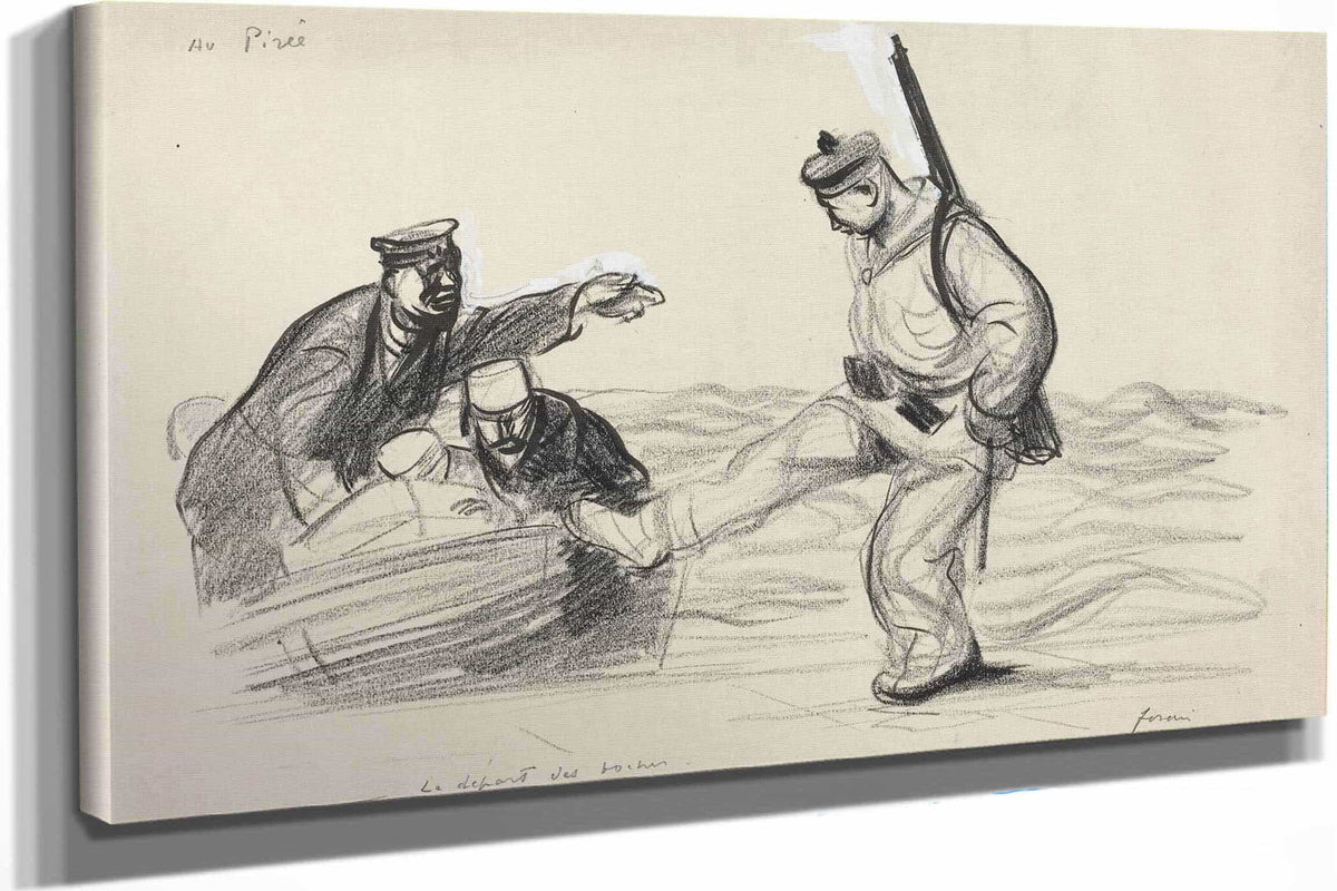 Au Piree Le Depart Des Boches by Jean Louis Forain