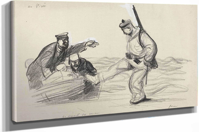Au Piree Le Depart Des Boches by Jean Louis Forain