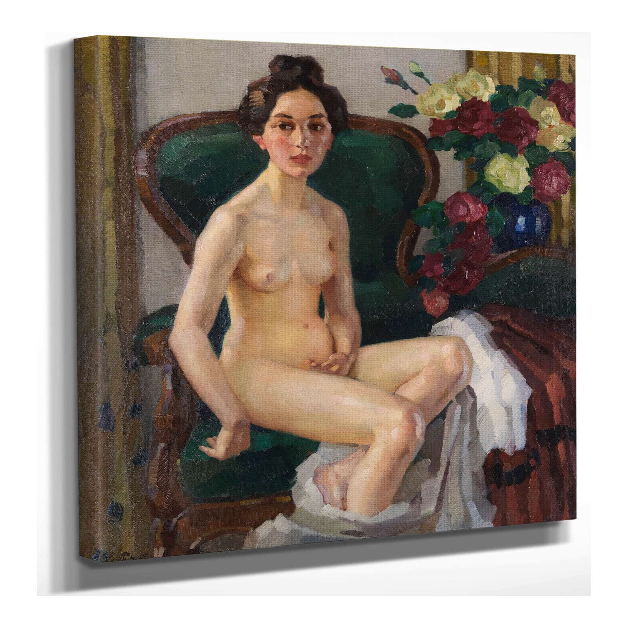 Auf Dem Sofa Ii Gusti by Leo Putz