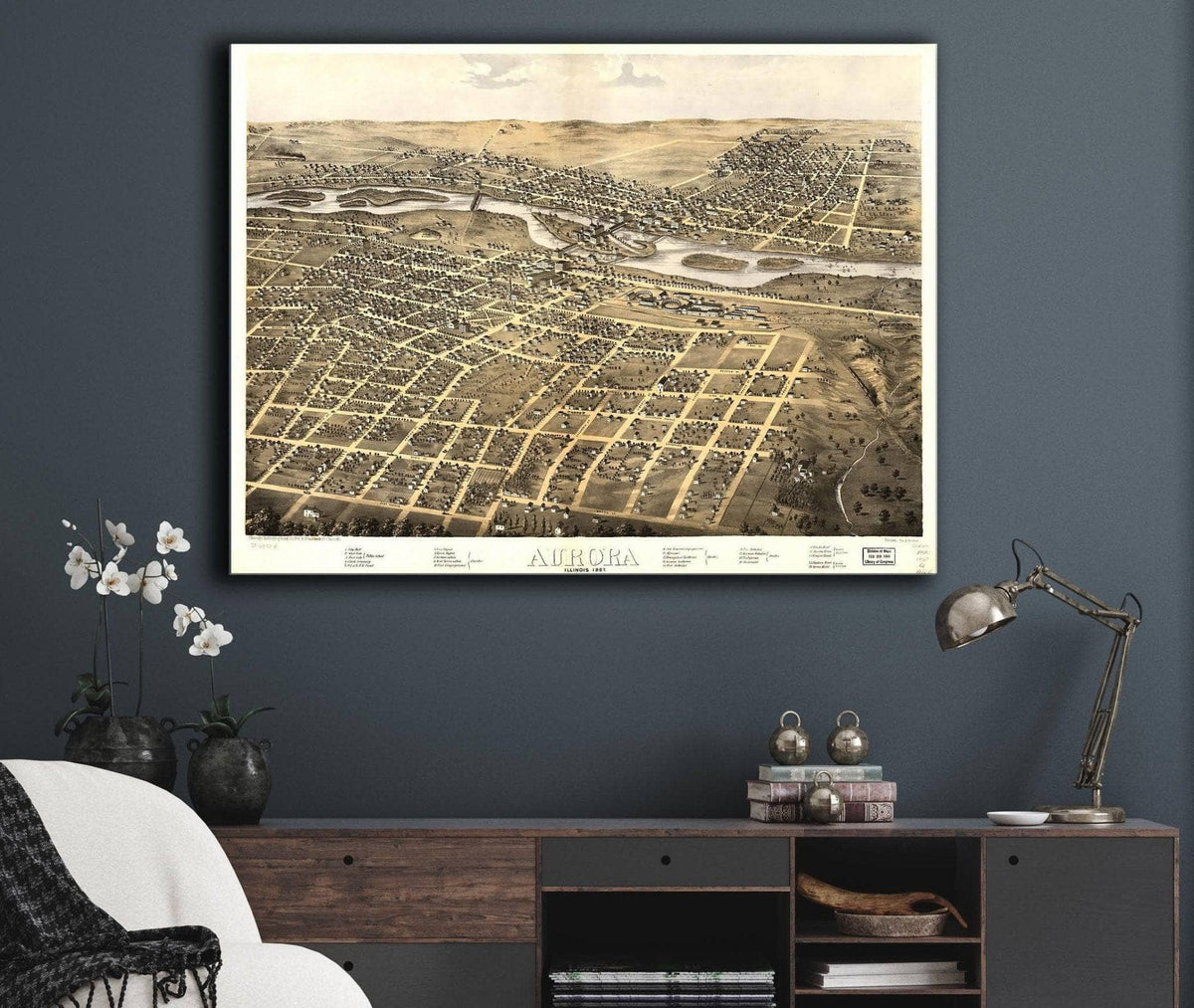 Aurora Illinois 1867 State of Illinois