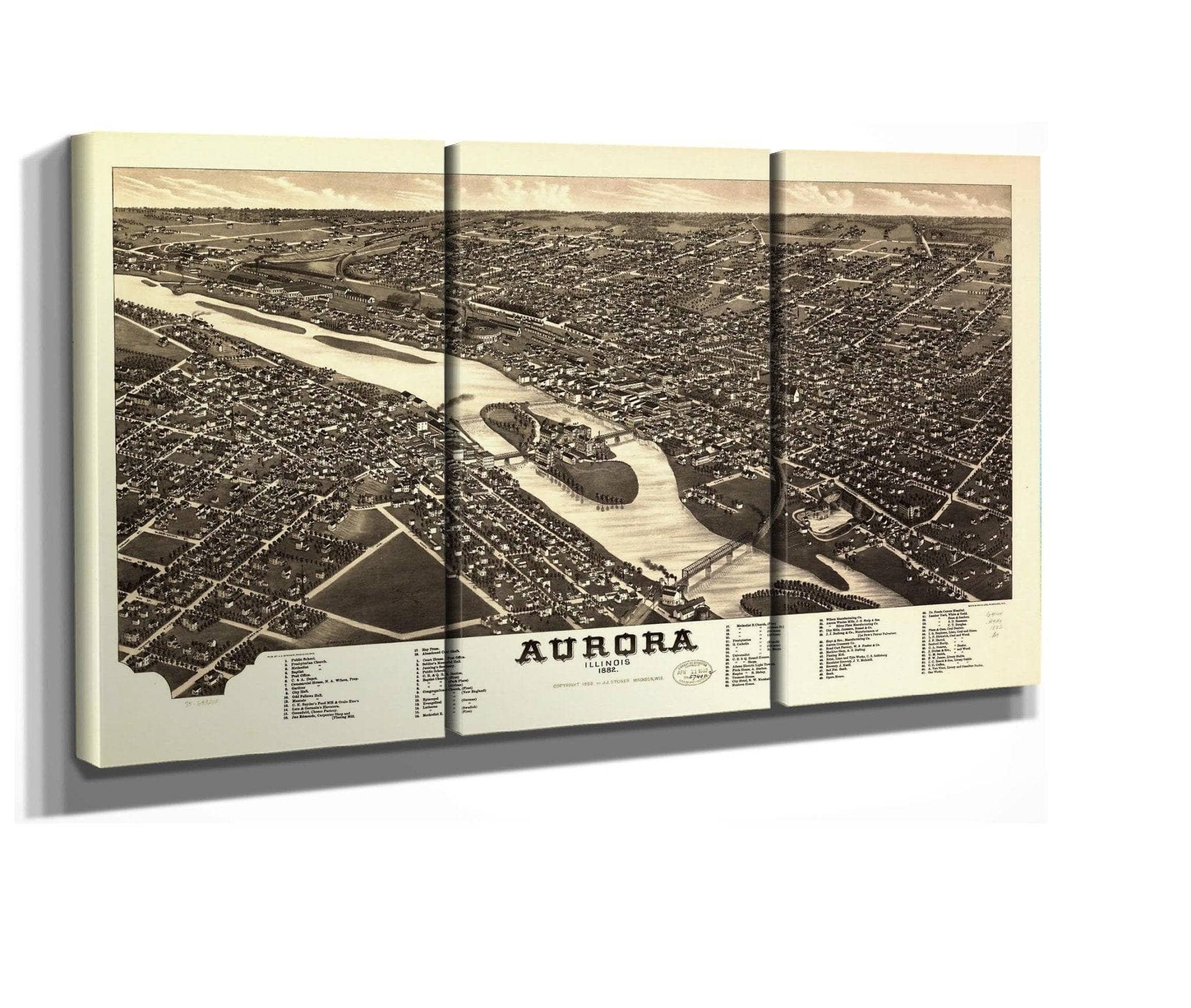 Aurora Illinois 1882  State Of Illinois