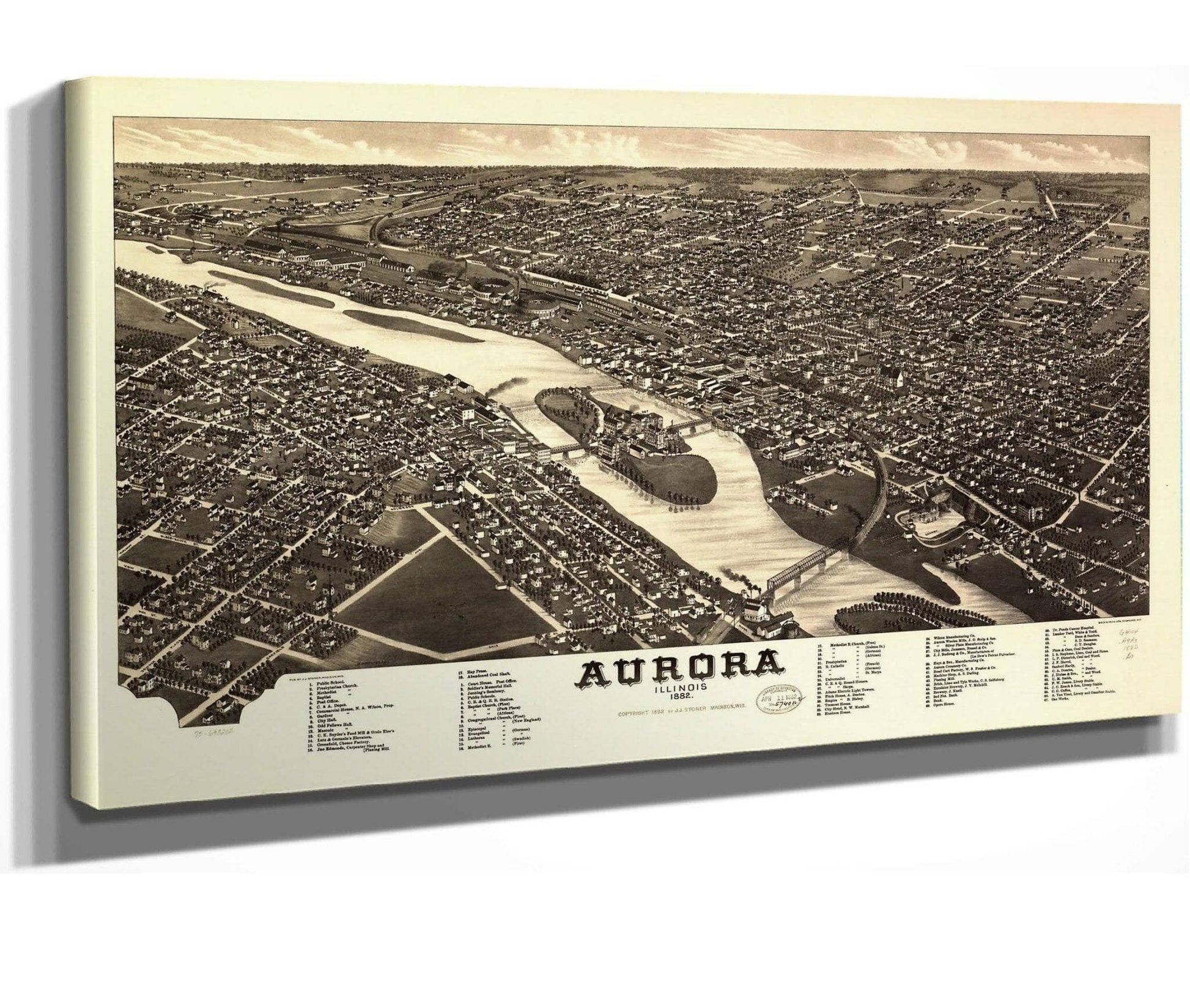 Aurora Illinois 1882  State Of Illinois